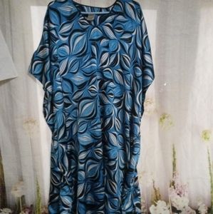 Ladies Silky Abstract Swirl Kaftan
